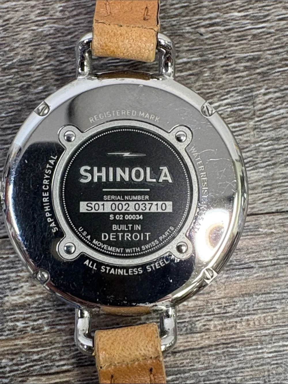 Shinola The Birdy 34mm Argonite-775 White Dial Leather Watch Women’s